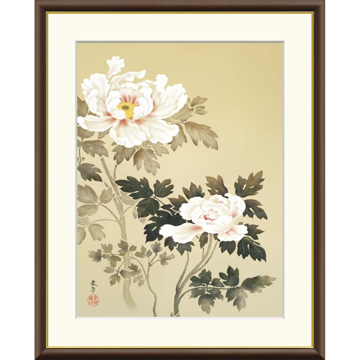 楽天市場】絵画 日本の名画 花あやめ 菱田春草 額入り