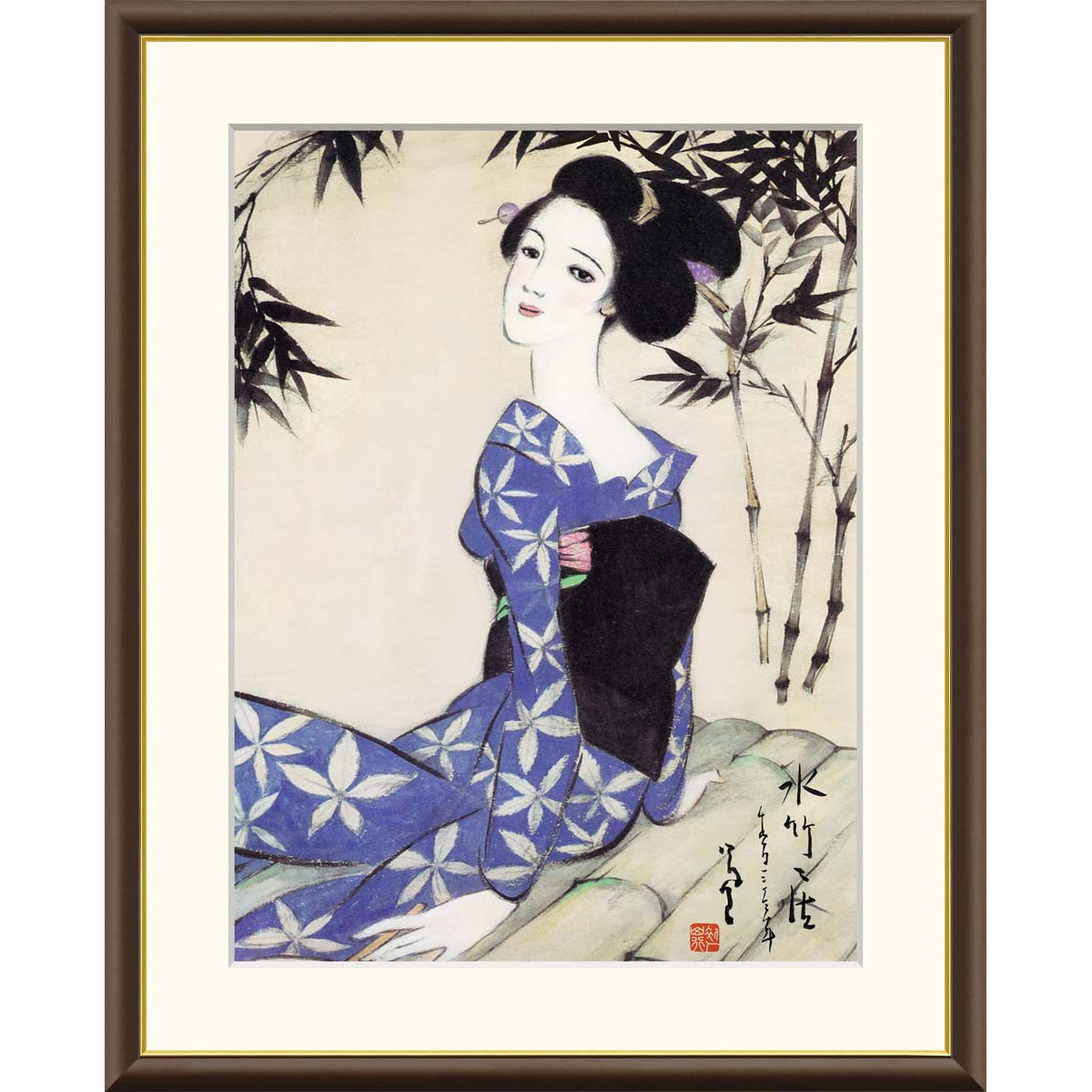 楽天市場】絵画 日本の名画 舞姫 竹久夢二 額入り インテリア