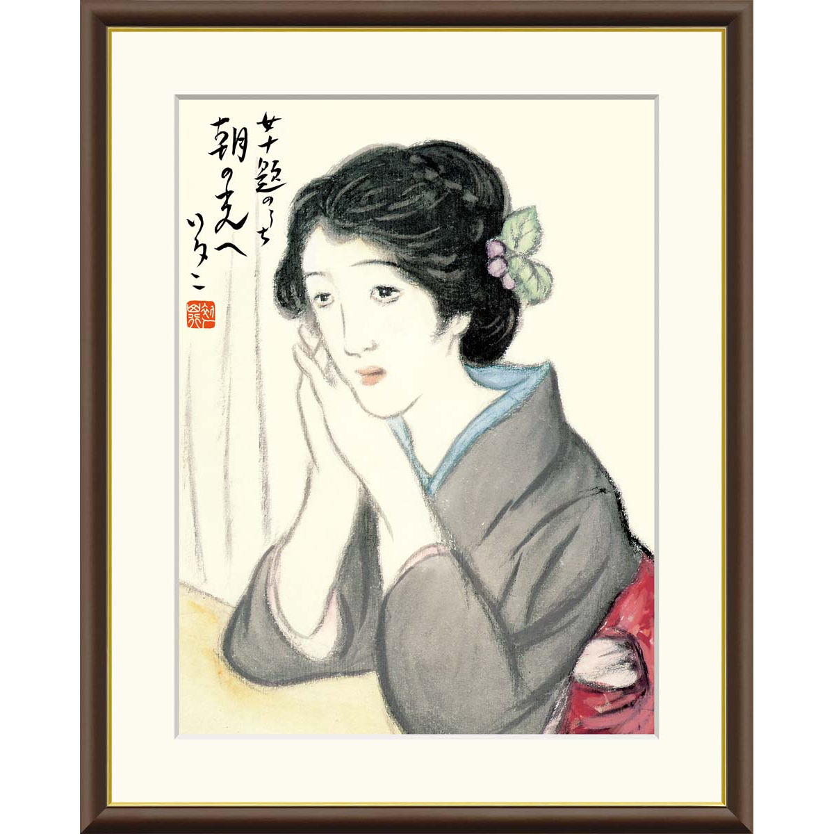 竹久夢二、【白光】、希少な大判額装用画集より、美品、新品額装付 517X2DzcZrL._UF350,350_QL50_.jpg