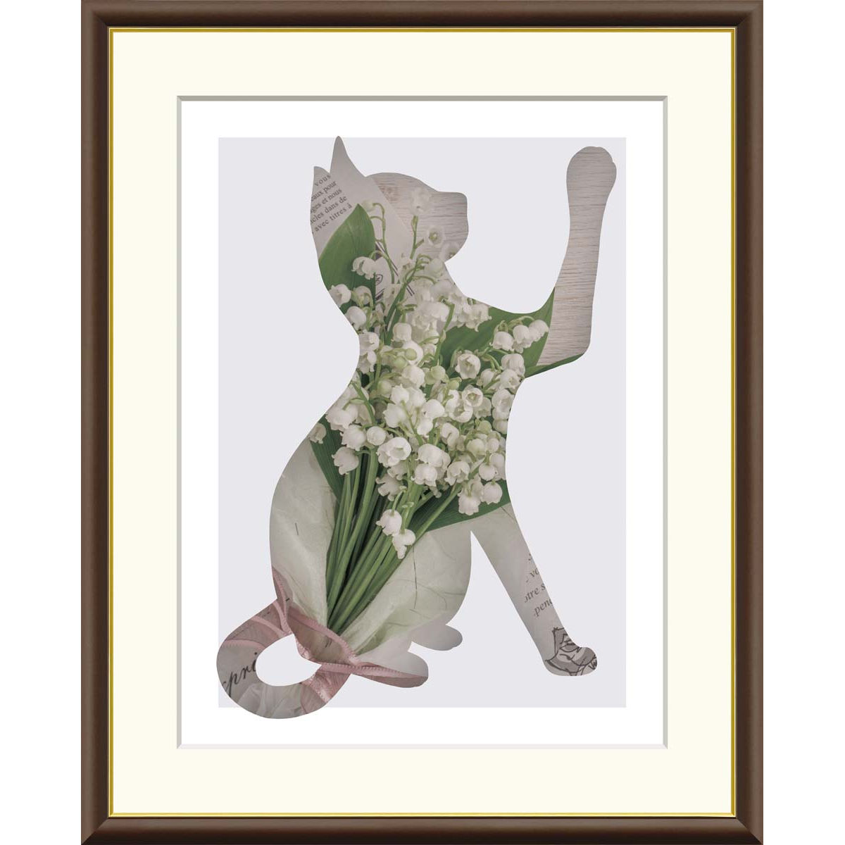 絵画 現代アート Lily of the valley 山口美咲 額入り インテリア アート 額絵 高精彩複製画 送料無料｜季節の和雑貨　京都 和匠ポラーコ