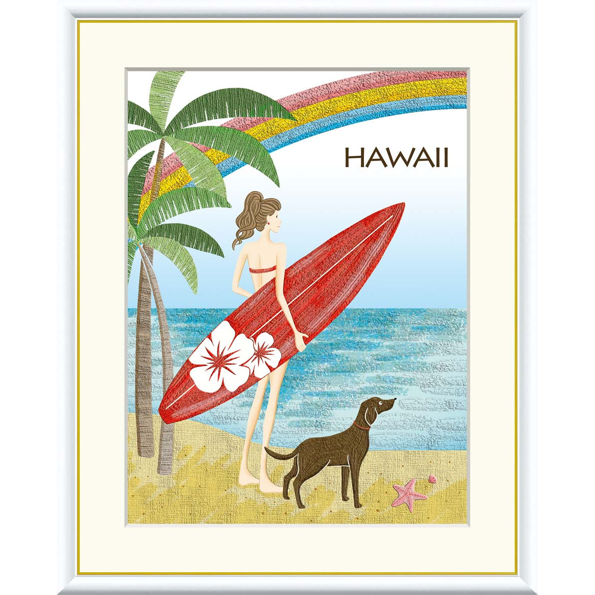 楽天市場】有名 画家 額入りアート 佐久間莉美 「ハワイ」 J3-P004 F8