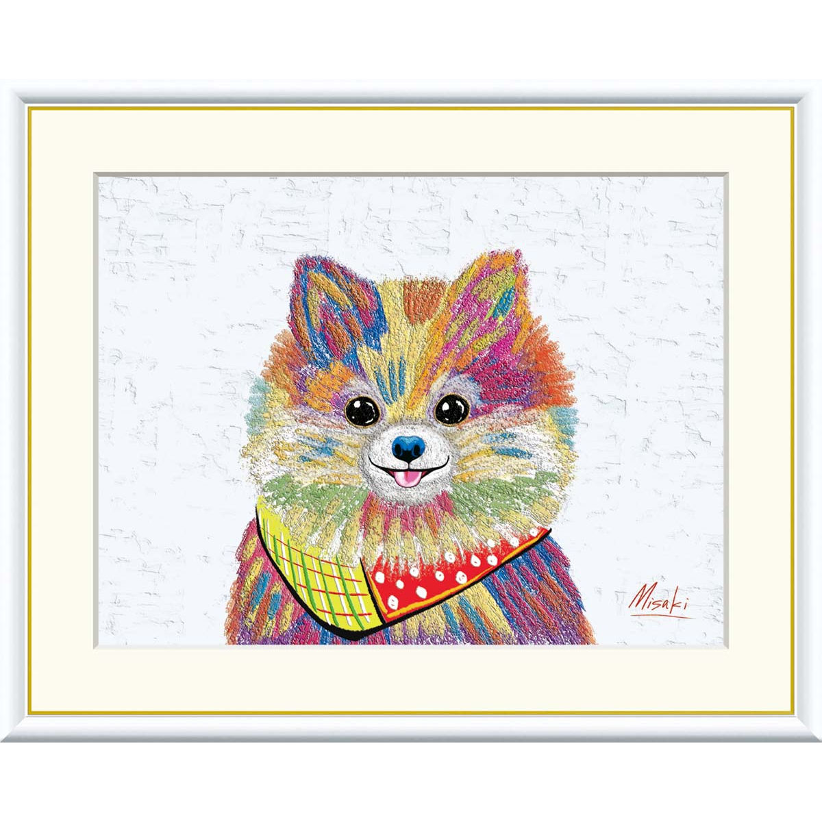 楽天市場】絵画 現代アート シュナウザー 山口美咲 額入り