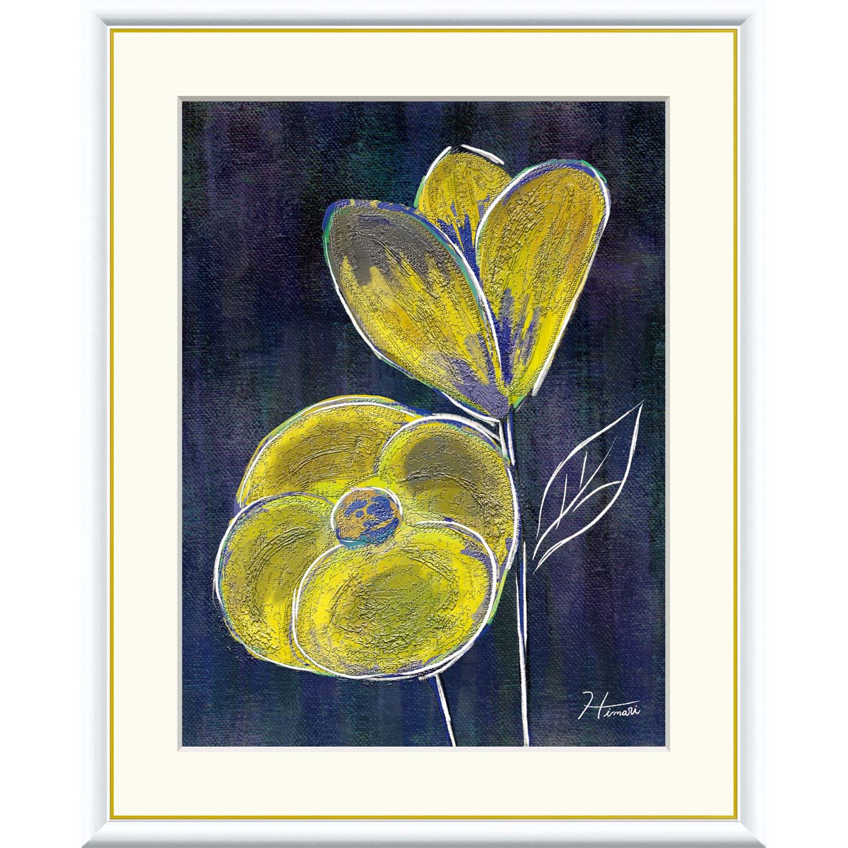 楽天市場】絵画 額入りアート 中野ひまり 「黄色い花」 j3u006 F8:61cm