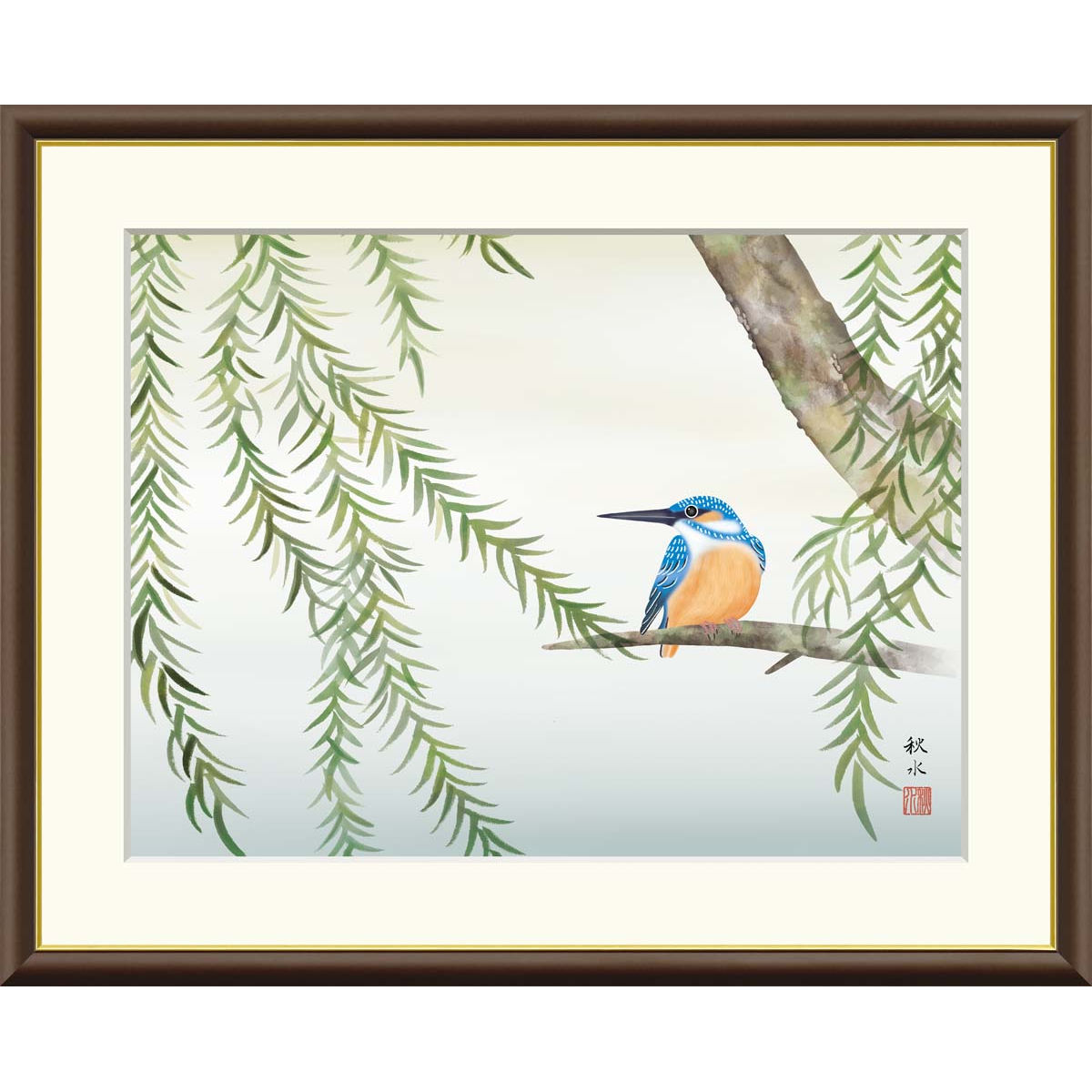 日本画 印有り 白鷺 額装 肉筆 鳥 絵画 楽天市場】絵画 現代日本画 季節の名鳥 白鷺 唐沢碧山 額入り
