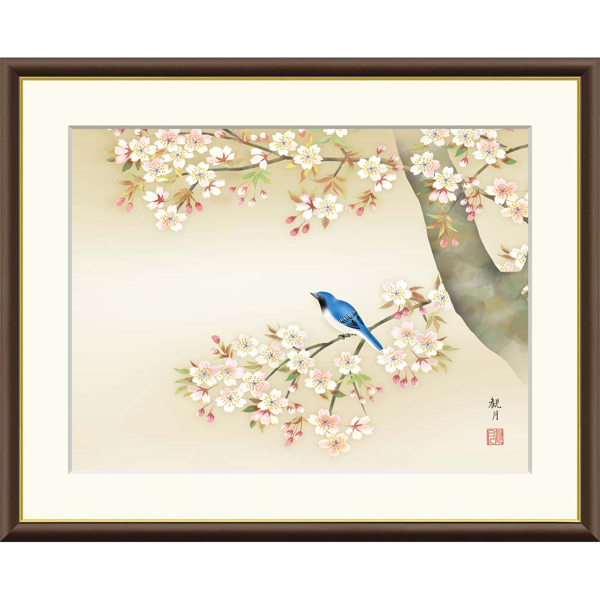 楽天市場】花 絵画 菊 日本画 和風 木版画 山口蓬春 「菊」 額