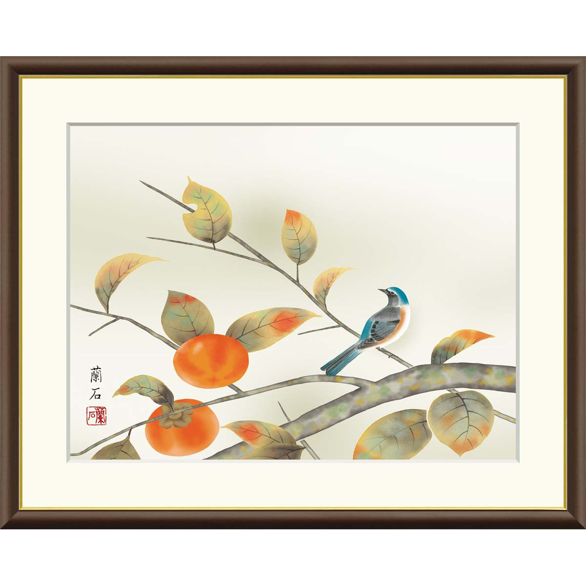 楽天市場】絵画 現代日本画 花鳥画 秋飾り 秋草に鶉 近藤玄洋 額