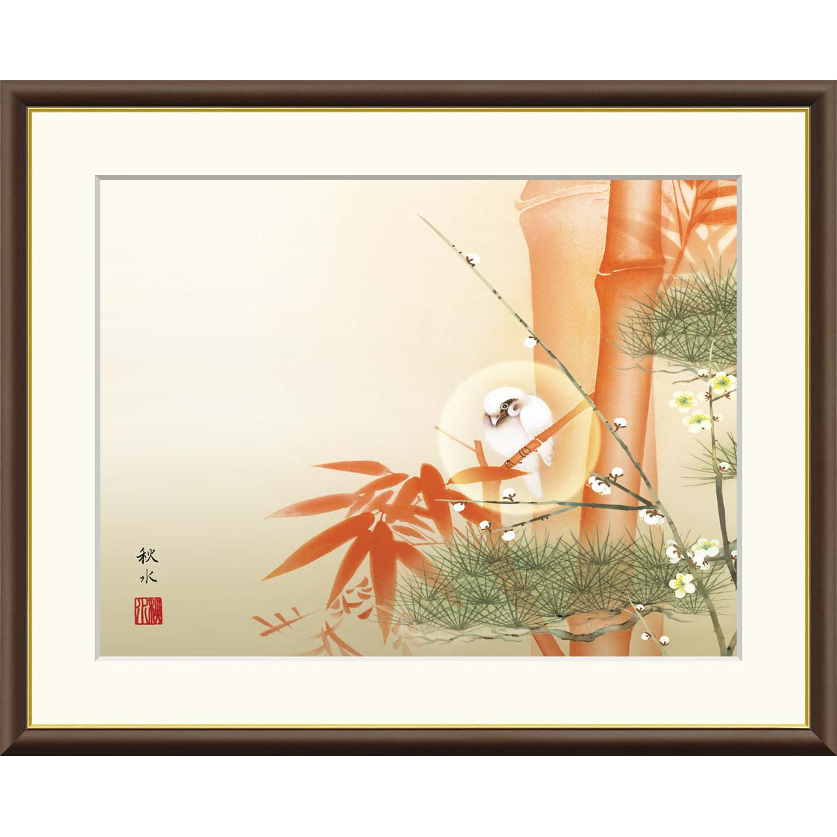 楽天市場】版画 絵画 名画 日本画 蔦に四十雀 (つたにしじゅうから