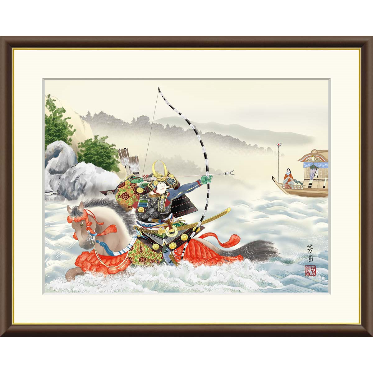 楽天市場】絵画 現代日本画 節句画 端午の節句 兜に菖蒲 緒方葉
