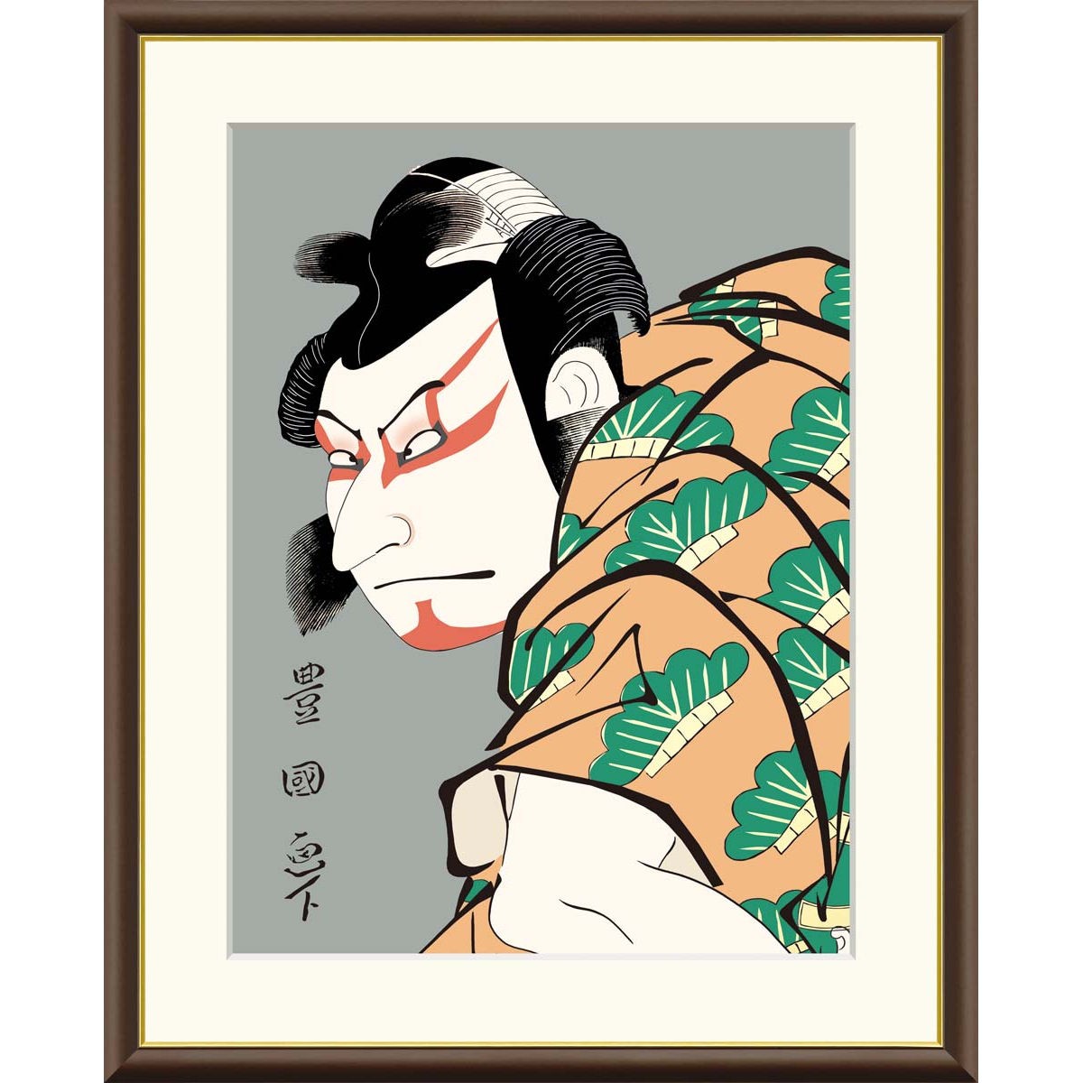 楽天市場】絵画 浮世絵 役者絵 揚巻の助六 歌川国貞 額入り