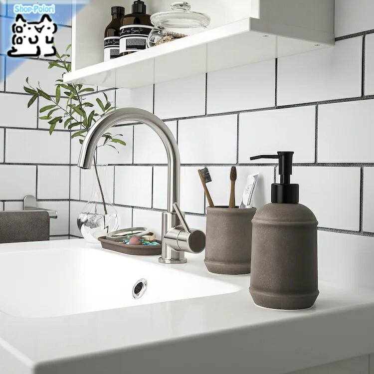 NYSJON ニショーン / BJORKAN ビョールコーン バスルーム家具5点セット, ホワイト/Pilk?n/ピルコーン…[5](39419681) BJÖRKÅN ビョールコーン シングル洗面ボウル, 54x40 cm - IKEA