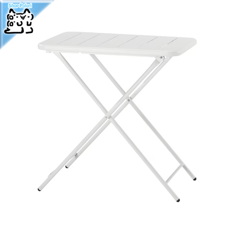 【 IKEA - イケア -】TORPARO -トルパロー- テーブル 屋外用 ホワイト/折りたたみ式 70x42 cm (805.957.23)