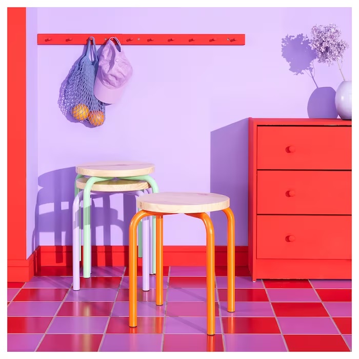 IKEA - イケア -】DOMSTEN -ドムステン- スツール オレンジ