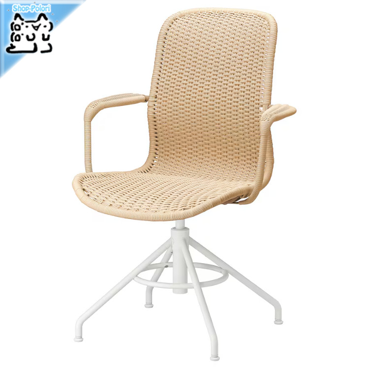 希少品　IKEA ODGER イケア　オドゲル 回転チェア ODGER オドゲル 回転チェア, ホワイト, ベージュ - IKEA