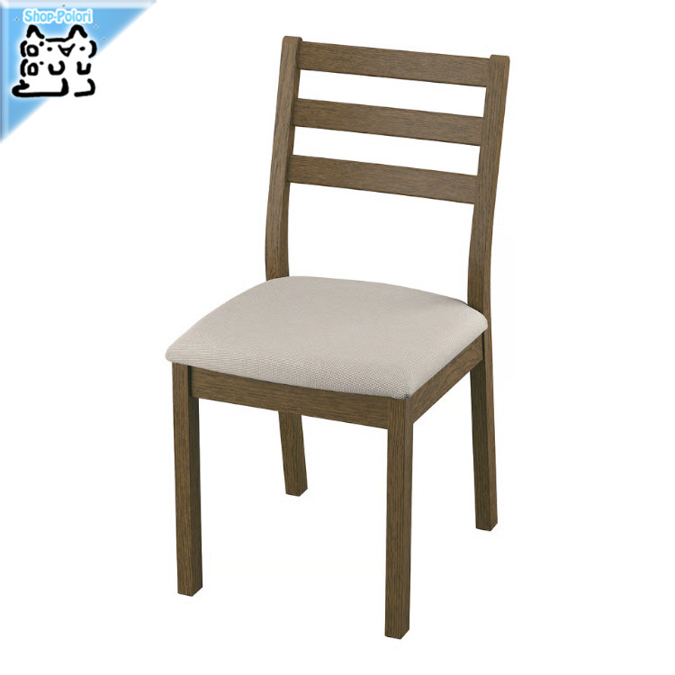 【 IKEA - イケア -】TONSTAD -トンスタード- チェア ブラウン オーク調/フリードトゥナ ライトベージュ (505.940.27)｜Shop-Polori 店