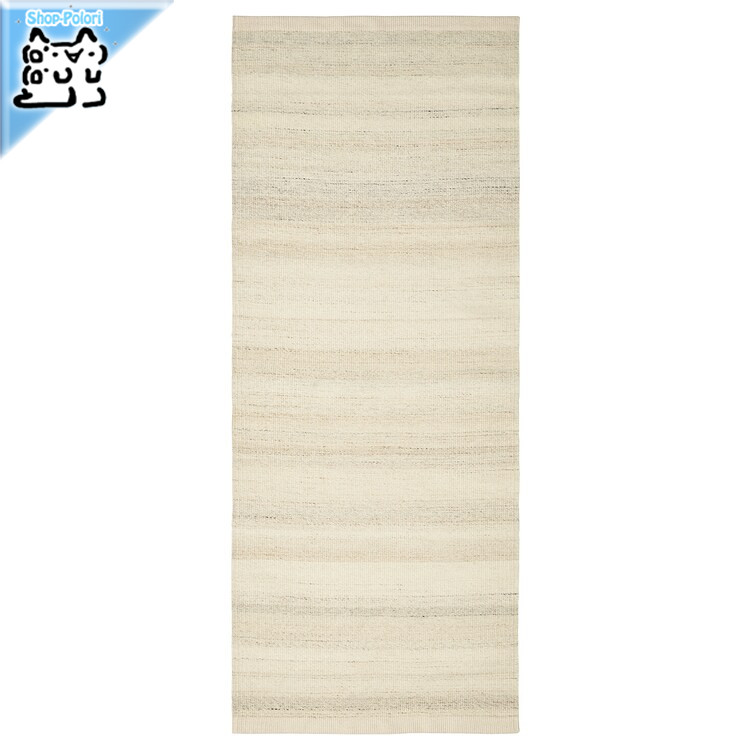 【 IKEA - イケア -】TIDTABELL - ティードタベル - ラグ 平織り ベージュ 80x200 cm (205.618.82)