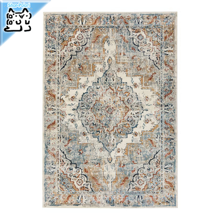 【 IKEA - イケア -】ONSEVIG -オンセヴィグ- ラグ パイル短 絨毯 カーペット マルチカラー 133x195 cm (506.185.42)