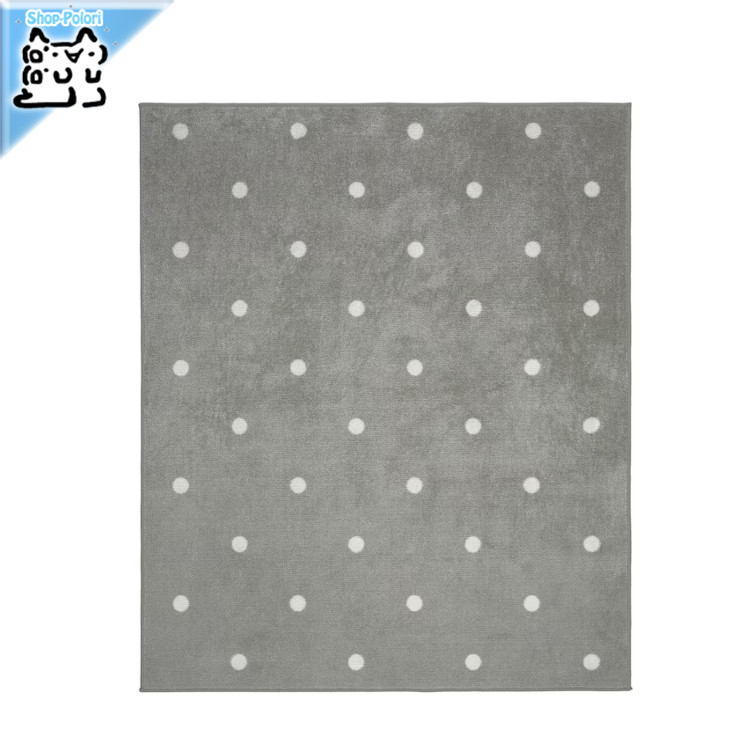 楽天市場】[IKEA/イケア/通販]LEN レーン ラグ, 水玉模様/グレー[F](a