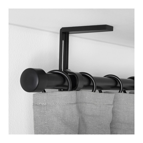 Polori Bracket Black For The Wall Ceiling For The Ikea Curtain