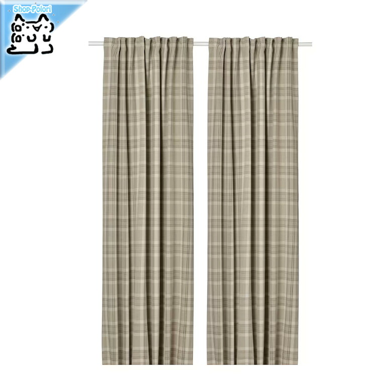 【 IKEA - イケア -】HAGGVECKMAL -ヘッグヴェックマル- 遮光引き幕（わずかに透光） 1組 ベージュ 145x250 糎 (805.690.31) カーテン・ブラインド-ドレープカーテン-インテリア・寝具・収納
