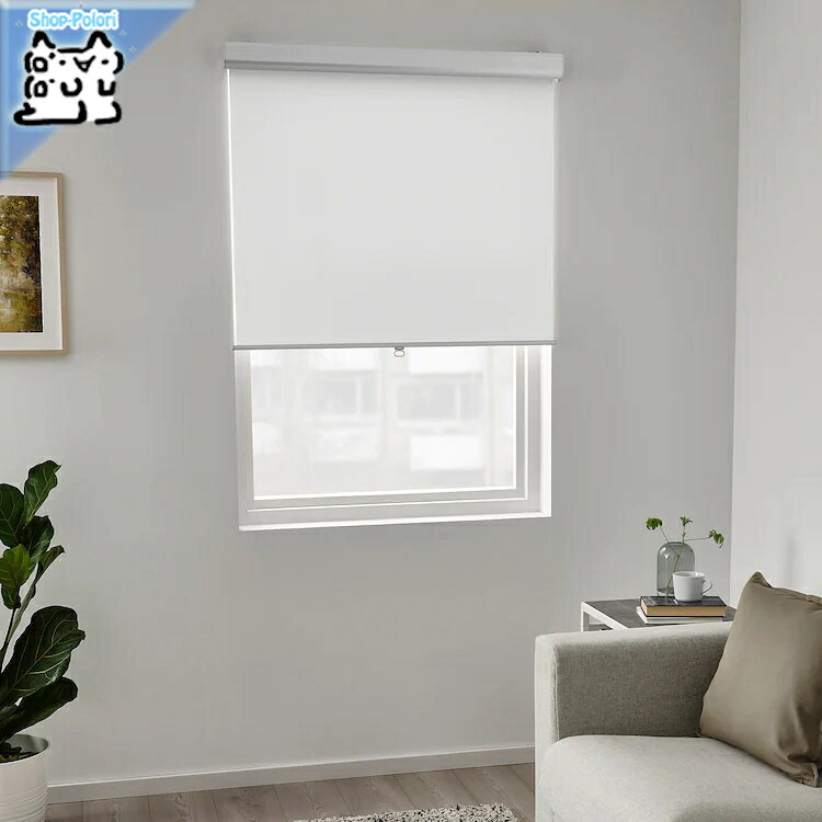【 IKEA - イケア -】TRETUR -トレトゥール- 遮光ローラーブラインド ホワイト 60x195 cm (904.910.94)