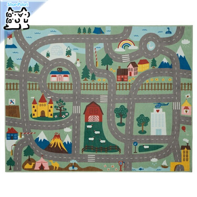 KLASSRUM クラスルムラグ 平織り,ホワイト/グリーン,133x195cm KLASSRUM rug, flatwoven, white/green, 4'4
