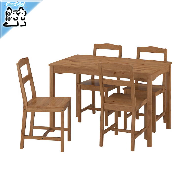 adl almira 　IKEA ダイニング5点セット　4人掛け　ブラック 4人用ダイニングテーブルセットの通販 - IKEA