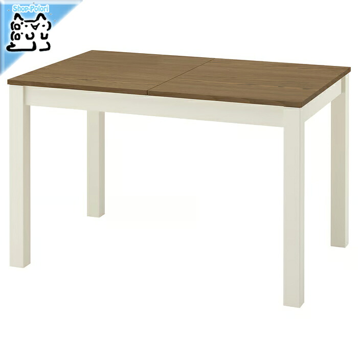 【 IKEA - イケア -】ALHULT - オールフルト - 伸長式テーブル ベージュ/ブラウン 120/170x80 cm ダイニングテーブル (006.007.66)|Shop-Polori 店