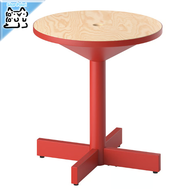 【 IKEA - イケア -】GRIMSARBO -グリムサルボ- サイドテーブル パイン材合板/ブライトレッド (306.061.68)｜Shop-Polori 店