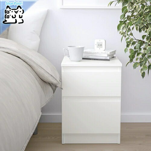 【 IKEA - イケア -】KULLEN -クレン- 洋服箪笥（抽き出し×2） 白いこと 35x49 珊 (703.557.28)