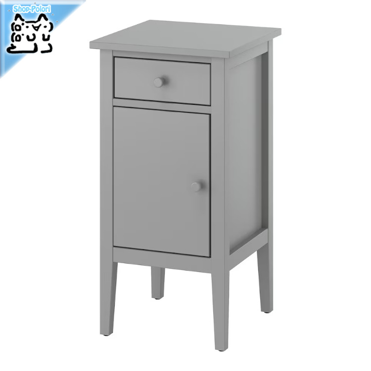 【 IKEA - イケア -】GULLABERG -グラベリ- サイドテーブル 引き出し1段付き ドア付き/グレー 38x40x75 cm (705.617.66)