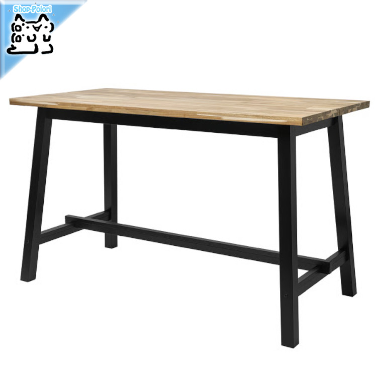 【 IKEA - イケア -】SKOGSTA -スコグスタ- テーブル カウンターの高さ アカシア材/ブラック 150x74 cm (706.206.81)｜Shop-Polori 店