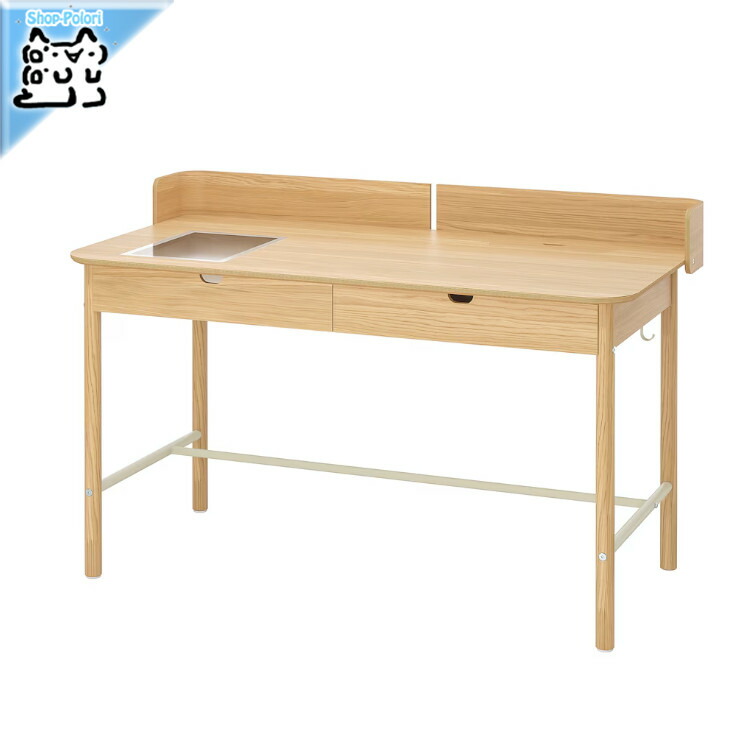 【 IKEA - イケア -】RIDSPO -リードスポ- 事務机 オーク材 140x70 珊  パソコン事務机 細工物事務机(804.940.69)