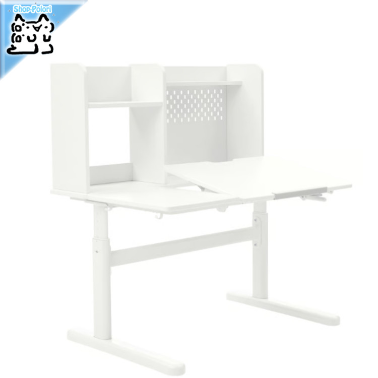 【 IKEA - イケア -】BERGLARKA -ベリレルカ- デスク ホワイト/傾斜式 100x70 cm (894.886.72)