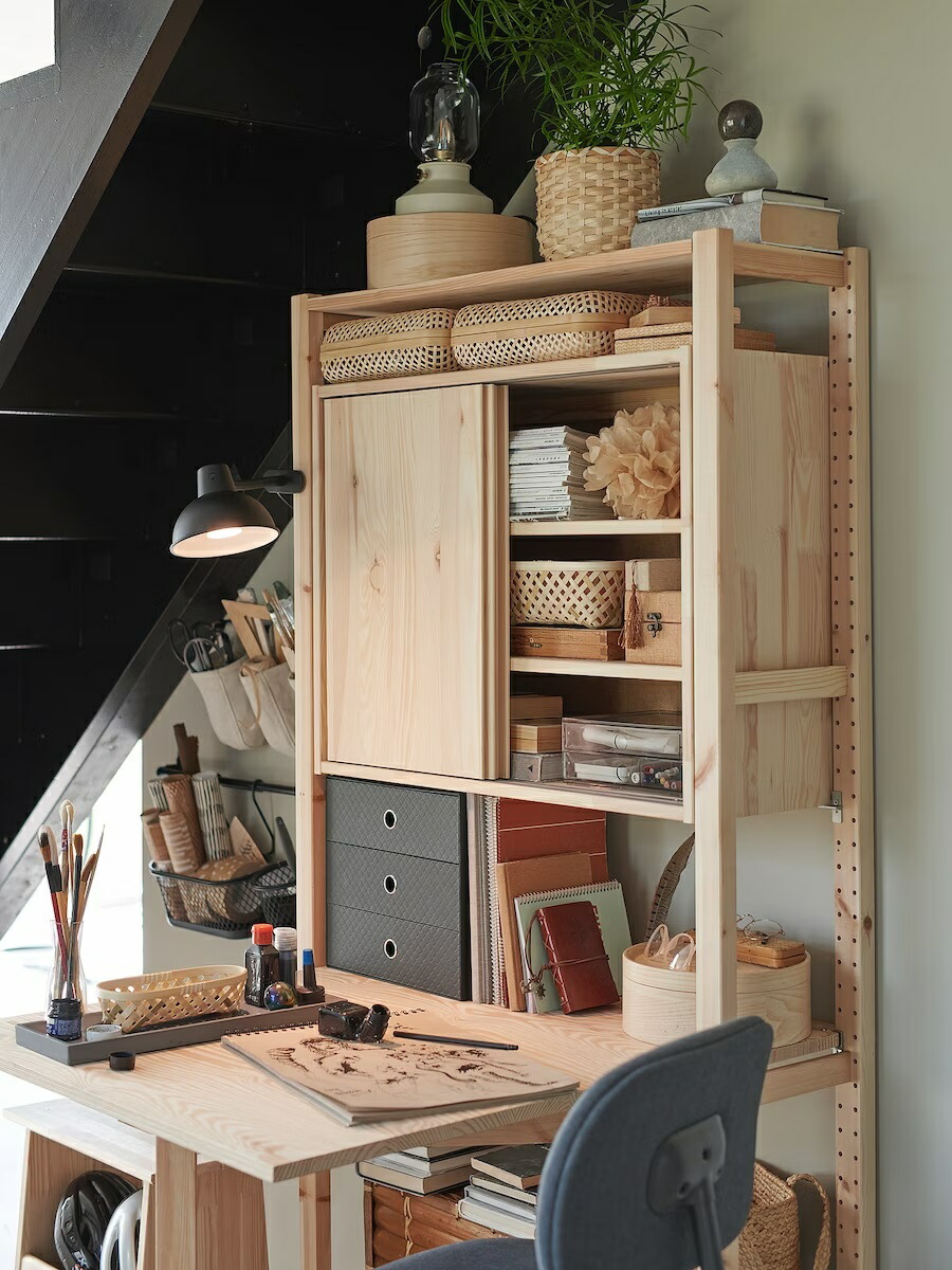 【神奈川ピックアップ限定】IKEA IVAR 収納 折りたたみ式テーブル付き 神奈川ピックアップ限定】IKEA IVAR 収納 折りたたみ式テーブル