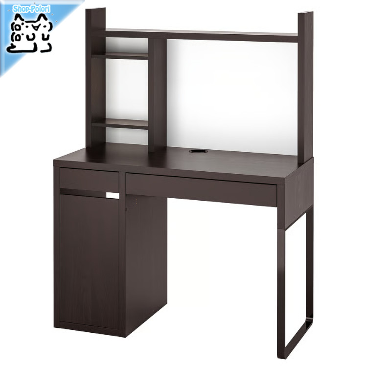 【 IKEA - イケア -】ikea 事務机 MICKE -ミッケ- 細工物事務机 学び取る机 パソコン机 黒いこと赤銅色 105x50 糎 (992.450.27)