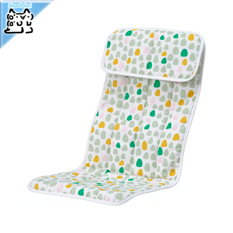 【 IKEA - イケア -】POANG -ポエング- 子ども用アームチェアクッション ウルヴスビー/水玉模様 (805.976.99)
