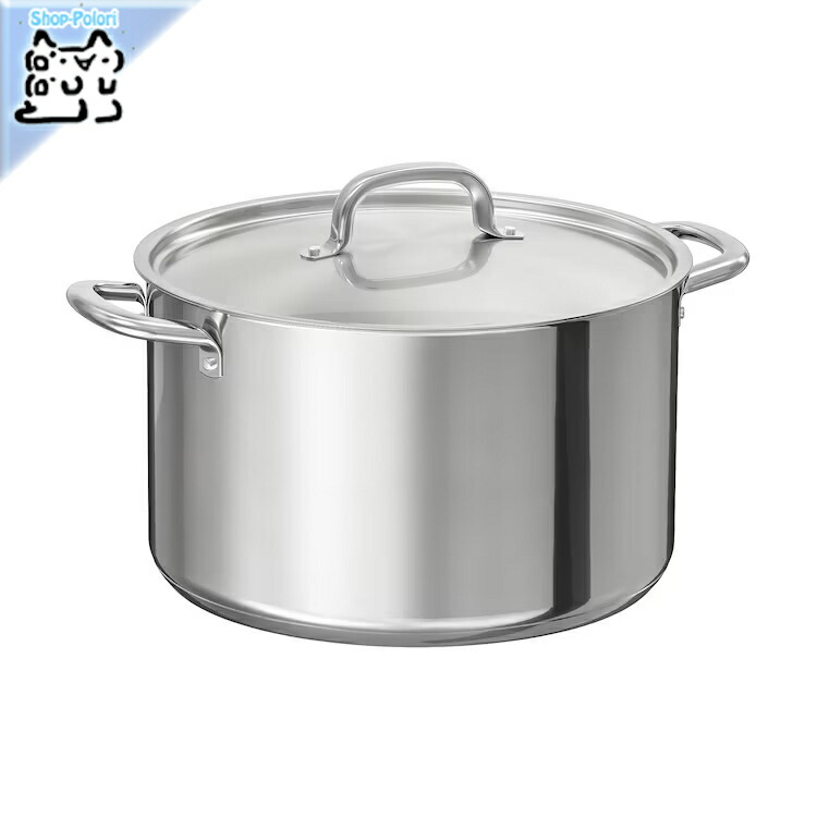 【 IKEA - イケア -】IKEA 365+ -イケア- 鍋 上蓋付き添い人 ステンレス鋼スチール写真 10 L (204.842.71)