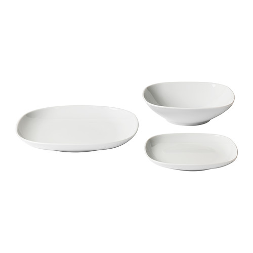 【 IKEA - イケア -】VARDERA -ヴェデーラ- 食器18点セット 長石磁器製 ホワイト プレート、深皿、サイドプレート (402.773.55)｜Shop-Polori 店