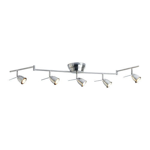 IKEA　VIRRMO (ヴィッルモー) シーリングトラック スポットライト VIRRMO ヴィッルモー LEDシーリングランプ, ニッケルメッキ, 37