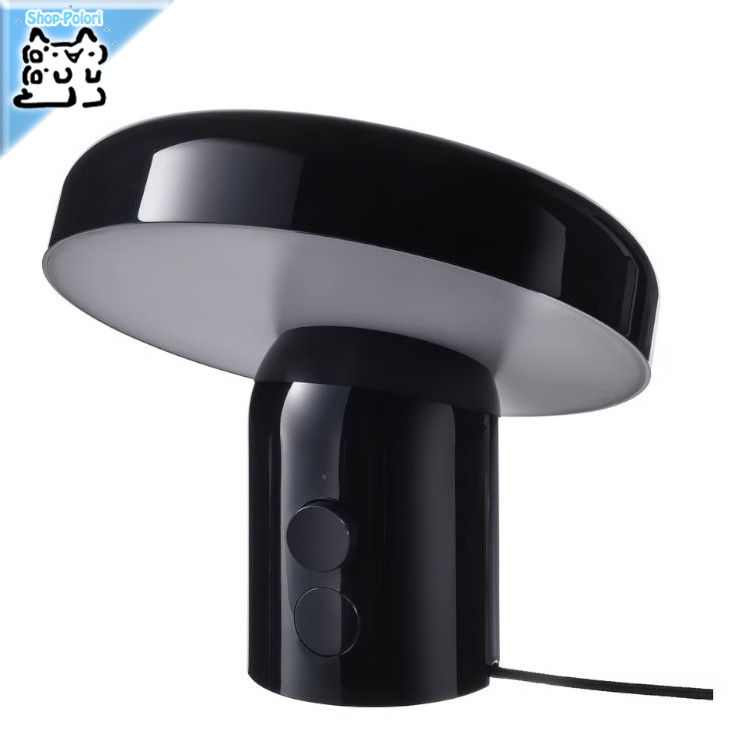 【 IKEA - イケア -】BLOMPRAKT -ブロムプラクト- Bluetooth金棒引き照明ランプ 黒いこと 22x22.4 糎 (406.049.65)