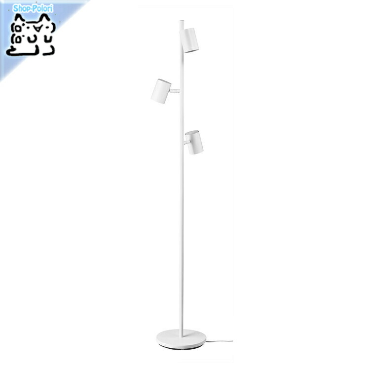 【 IKEA - イケア -】NYMANE -ニーモーネ- 立ち会い場照明ランプ 3斑点模様 白いこと 160 糎 (704.554.88)