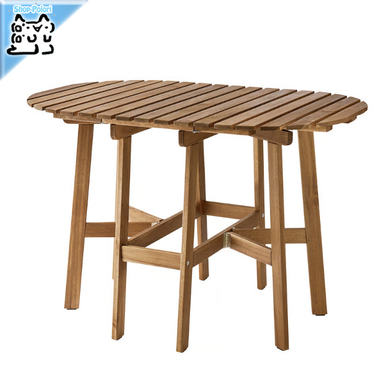 【 IKEA - イケア -】ASKHOLMEN -アスクホルメン- ゲートレッグテーブル 屋外用 ダークブラウン 70x106 cm 屋外 (905.575.27)｜Shop-Polori 店