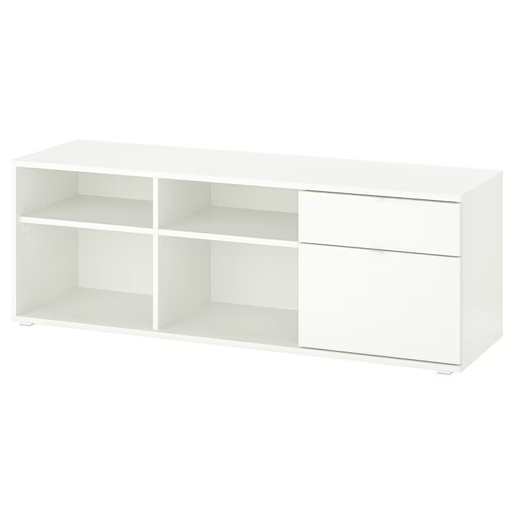 【送料込み】IKEA イケア ビーオース テレビボード ハイグロス 160 BYÅS ビーオース テレビ台, ハイグロス ホワイト, 160x42x46 cm