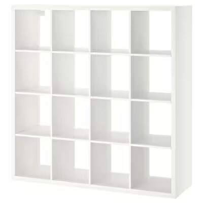 【 IKEA - イケア -】KALLAX -カラックス- シェルフユニット 白いこと 147x147 糎 (603.518.82) 書物棚 棚 オープンシェルフ