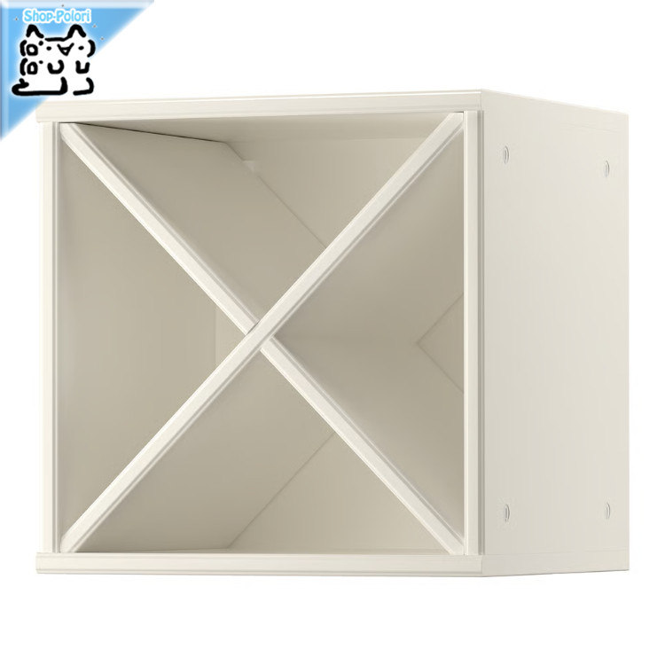 【 IKEA - イケア -】TORNVIKEN -トルンヴィーケン- ワインシェルフ オフホワイト 40x37x40 cm (603.590.05)
