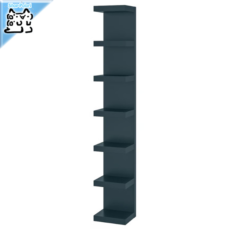 【 IKEA - イケア -】LACK -ラック- ウォールシェルフユニット ブラックブルー 30x190 cm (805.928.71)｜Shop-Polori 店