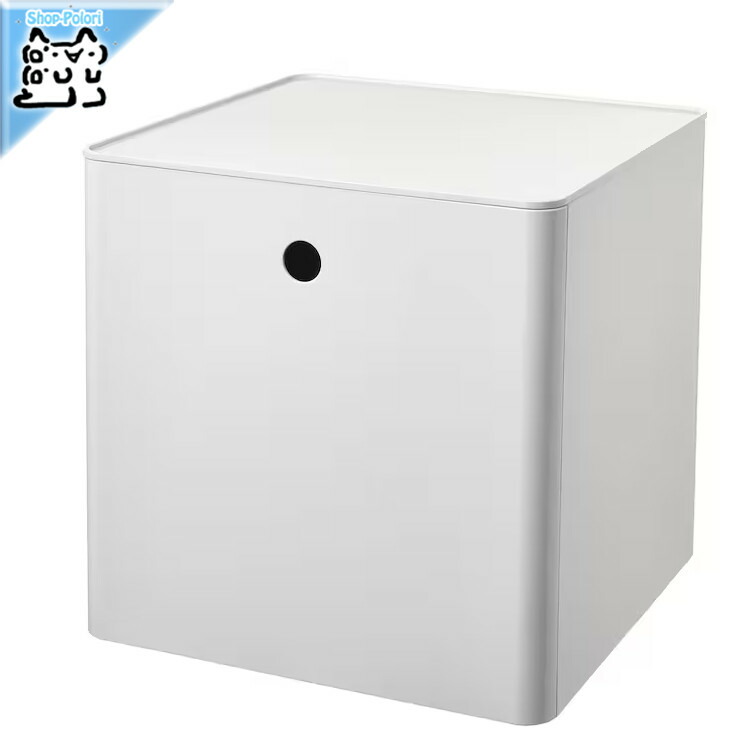 楽天市場】IKEA イケア 収納ボックス ふた付き ホワイト 32x32x32cm