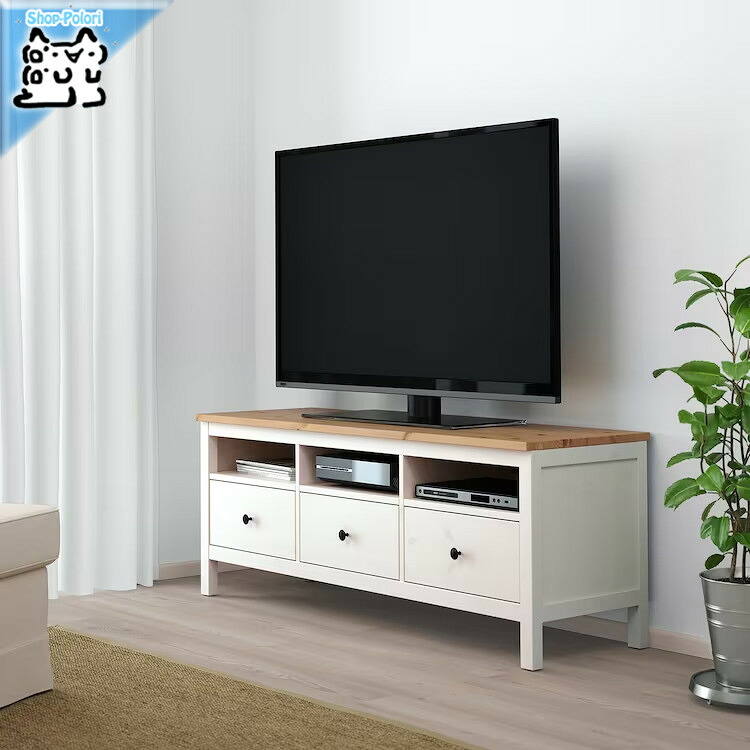 【 IKEA - イケア -】HEMNES -ヘムネス- テレビ台 ホワイトステイン/ライトブラウン 148x47x57 cm (304.135.27)｜Shop-Polori 店