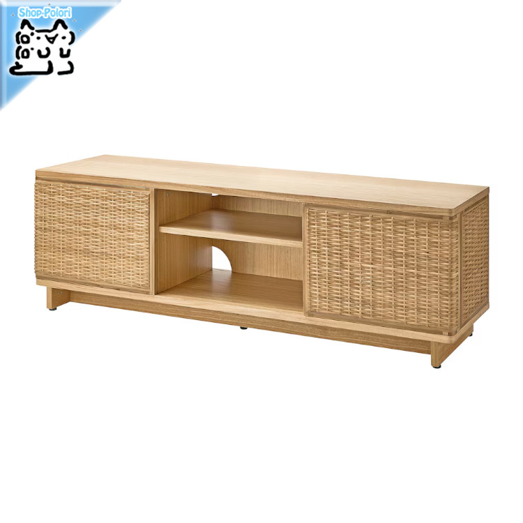 IKEA フリークソース キャビネット 完成品 FRYKSÅS フリークソース キャビネット, 籐, 81x124 cm - IKEA