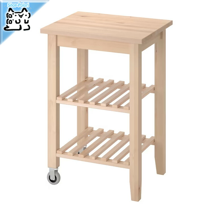 フォルホイア FÖRHÖJA キッチンワゴン 無垢材バーチ FÖRHÖJA フォルホイア キッチンワゴン, バーチ - IKEA